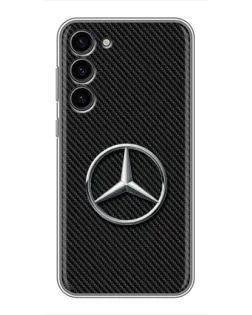 Чехол для Samsung Galaxy S23 Plus с картинкой «Карбоновый Mercedes стиль»