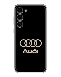 Чохол для Samsung Galaxy S23 Plus з картинкою «Audi — золотий логотип»