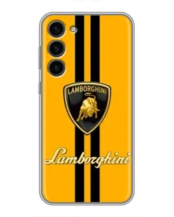 Чехол для Samsung Galaxy S23 Plus с картинкой «Lamborghini Stripe желтый»