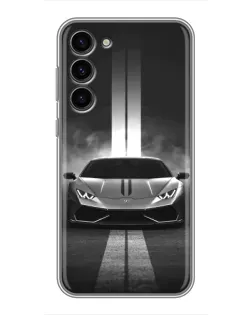 Чехол для Samsung Galaxy S23 Plus с картинкой «Lamborghini симметрия дорог»