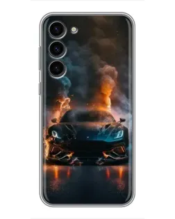 Чехол для Samsung Galaxy S23 Plus с картинкой «Lamborghini дымная эстетика»