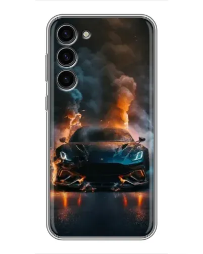 Чехол для Samsung Galaxy S23 Plus с картинкой «Lamborghini дымная эстетика»