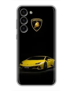 Чехол для Samsung Galaxy S23 Plus с картинкой «Lamborghini желтый акцент»