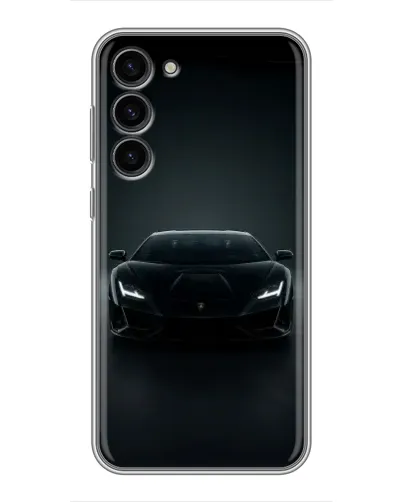 Чехол для Samsung Galaxy S23 Plus с картинкой «Черный Lamborghini Aventador»
