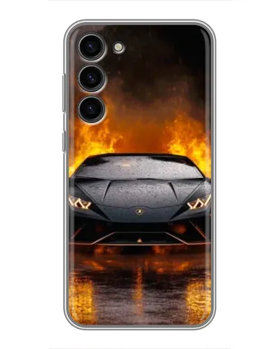 Чехол для Samsung Galaxy S23 Plus с картинкой «Lamborghini в огне»