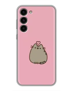 Чехол для Samsung Galaxy S23 Plus с картинкой «Pusheen сердце»