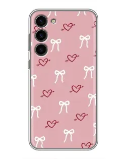 Чохол для Samsung Galaxy S23 Plus з картинкою «Серця та банти» Чохол для Samsung Galaxy S23 Plus з картинкою «Серця та банти»