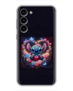 Чохол для Samsung Galaxy S23 Plus з картинкою «Stitch у квітах»