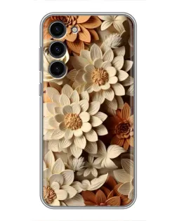 Чохол для Samsung Galaxy S23 Plus з картинкою «Бежевий флористичний декор»