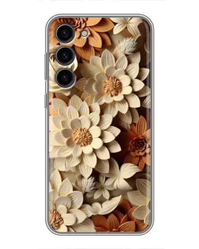 Чохол для Samsung Galaxy S23 Plus з картинкою «Бежевий флористичний декор» Чохол для Samsung Galaxy S23 Plus з картинкою «Бежевий флористичний декор»