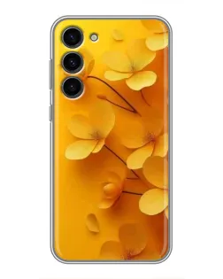 Чохол для Samsung Galaxy S23 Plus з картинкою «Золоті пелюстки»