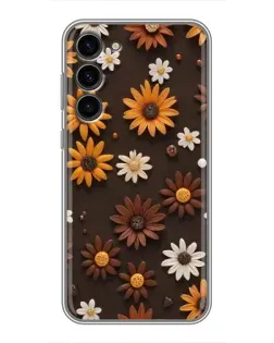 Чохол для Samsung Galaxy S23 Plus з картинкою «Візерунок з маленьких соняшників»