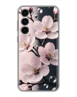 Чохол для Samsung Galaxy S23 Plus з картинкою «Ніжня сакура та краплі»