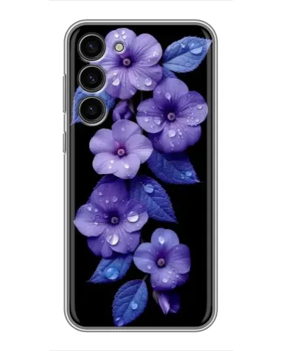 Чохол для Samsung Galaxy S23 Plus з картинкою «Фіолетові квіти з росою» Чохол для Samsung Galaxy S23 Plus з картинкою «Фіолетові квіти з росою»