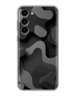Чохол для Samsung Galaxy S23 Plus з картинкою «Темний абстрактний камуфляж»