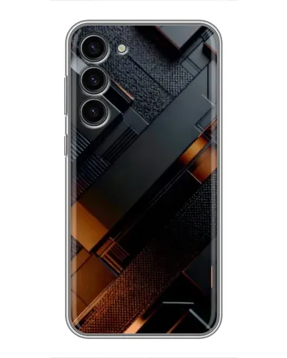 Чехол для Samsung Galaxy S23 Plus с картинкой «Черные геометрические блоки»