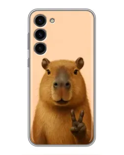 Чехол для Samsung Galaxy S23 Plus с картинкой «Капибара виктория» Чехол для Samsung Galaxy S23 Plus с картинкой «Капибара виктория»