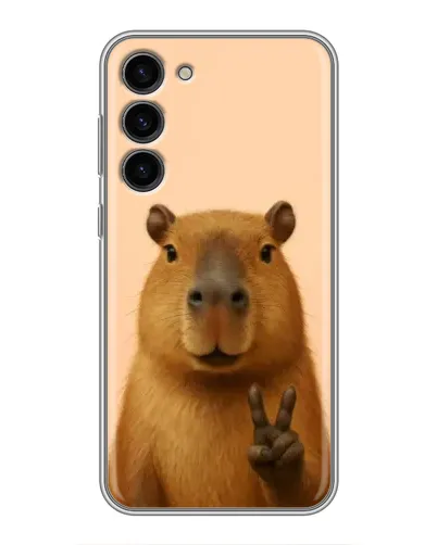 Чехол для Samsung Galaxy S23 Plus с картинкой «Капибара виктория» Чехол для Samsung Galaxy S23 Plus с картинкой «Капибара виктория»