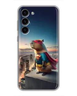 Чехол для Samsung Galaxy S23 Plus с картинкой «Капи-мен супергерой» Чехол для Samsung Galaxy S23 Plus с картинкой «Капи-мен супергерой»