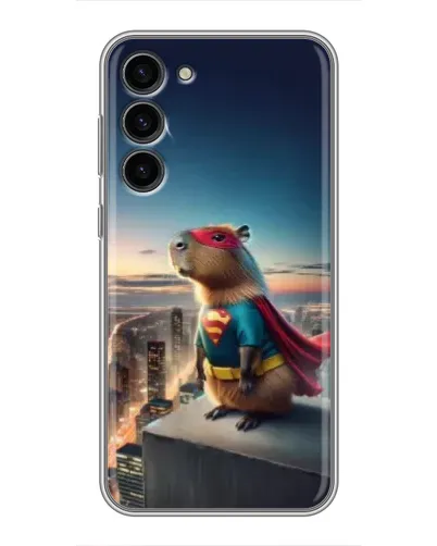 Чехол для Samsung Galaxy S23 Plus с картинкой «Капи-мен супергерой» Чехол для Samsung Galaxy S23 Plus с картинкой «Капи-мен супергерой»