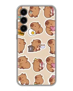 Чехол для Samsung Galaxy S23 Plus с картинкой «Капибары паттерн» Чехол для Samsung Galaxy S23 Plus с картинкой «Капибары паттерн»