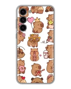 Чехол для Samsung Galaxy S23 Plus с картинкой «Стикерпак с капибарами» Чехол для Samsung Galaxy S23 Plus с картинкой «Стикерпак с капибарами»