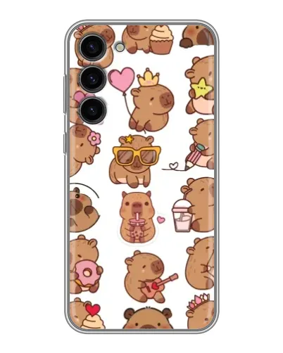 Чехол для Samsung Galaxy S23 Plus с картинкой «Стикерпак с капибарами» Чехол для Samsung Galaxy S23 Plus с картинкой «Стикерпак с капибарами»