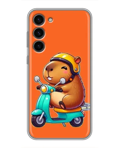 Чехол для Samsung Galaxy S23 Plus с картинкой «Капибара на скутере» Чехол для Samsung Galaxy S23 Plus с картинкой «Капибара на скутере»