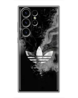 Чехол для Samsung Galaxy S23 Ultra с картинкой «Абстрактный дым Adidas»