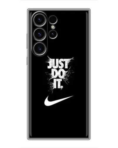 Чехол для Samsung Galaxy S23 Ultra с картинкой «Текстовый принт Nike»