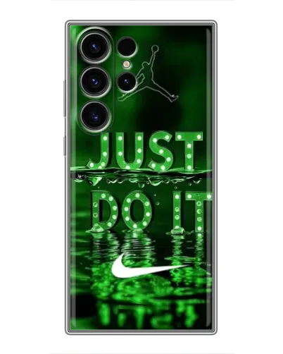 Чехол для Samsung Galaxy S23 Ultra с картинкой «Зеленый неоновый Nike»