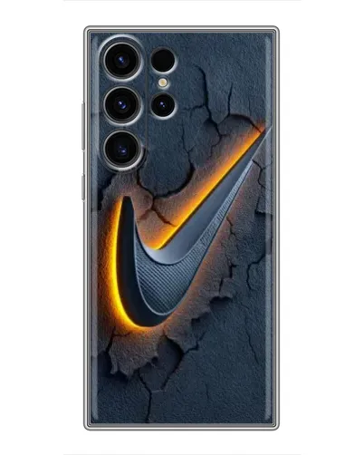 Чехол для Samsung Galaxy S23 Ultra с картинкой «Объемный логотип Найк»