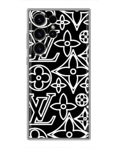 Чехол для Samsung Galaxy S23 Ultra с картинкой «Черно-белый узор LV» Чехол для Samsung Galaxy S23 Ultra с картинкой «Черно-белый узор LV»