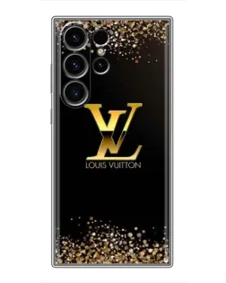 Чехол для Samsung Galaxy S23 Ultra с картинкой «LV — золотые искры»