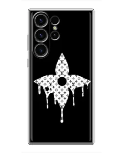 Чехол для Samsung Galaxy S23 Ultra с картинкой «Цветочная монограмма»