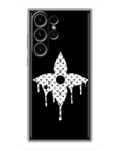 Чехол для Samsung Galaxy S23 Ultra с картинкой «Цветочная монограмма» Чехол для Samsung Galaxy S23 Ultra с картинкой «Цветочная монограмма»