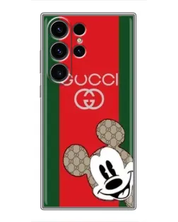 Чехол для Samsung Galaxy S23 Ultra с картинкой «Gucci — полосы и Микки» Чехол для Samsung Galaxy S23 Ultra с картинкой «Gucci — полосы и Микки»