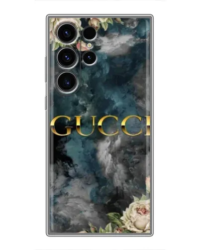 Чехол для Samsung Galaxy S23 Ultra с картинкой «Абстрактные цветы Gucci»