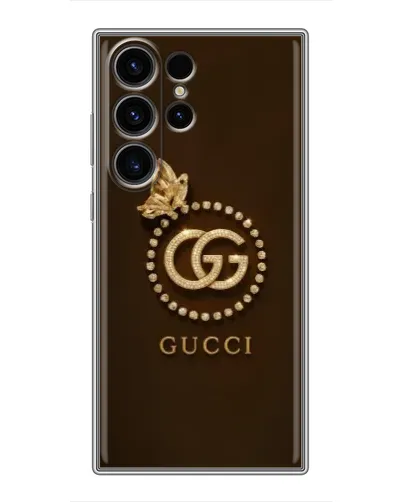 Чехол для Samsung Galaxy S23 Ultra с картинкой «Gucci — золотая бабочка»