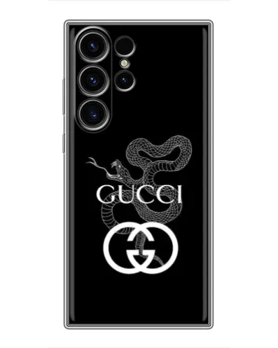 Чехол для Samsung Galaxy S23 Ultra с картинкой «Gucci — серебряная змея»