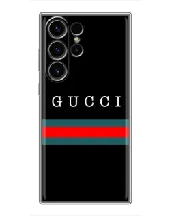 Чехол для Samsung Galaxy S23 Ultra с картинкой «Gucci — красный пояс» Чехол для Samsung Galaxy S23 Ultra с картинкой «Gucci — красный пояс»