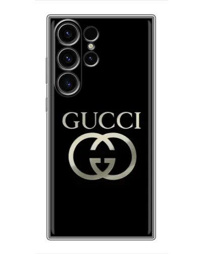 Чехол для Samsung Galaxy S23 Ultra с картинкой «Gucci — золото на черном» Чехол для Samsung Galaxy S23 Ultra с картинкой «Gucci — золото на черном»