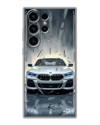 Чехол для Samsung Galaxy S23 Ultra с картинкой «BMW в свете фар»