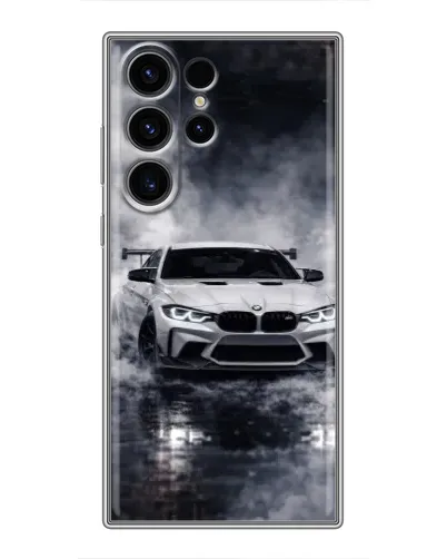 Чехол для Samsung Galaxy S23 Ultra с картинкой «BMW сквозь туман»