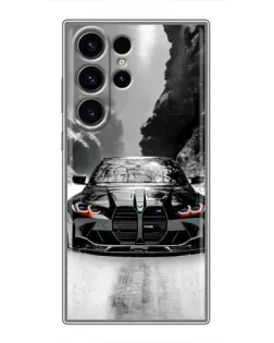 Чехол для Samsung Galaxy S23 Ultra с картинкой «BMW — акварельный дрифт» Чехол для Samsung Galaxy S23 Ultra с картинкой «BMW — акварельный дрифт»