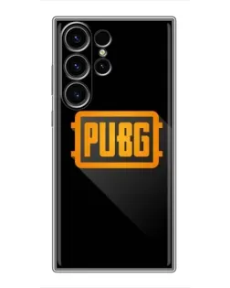 Чехол для Samsung Galaxy S23 Ultra с картинкой «PUBG — рамка лого»