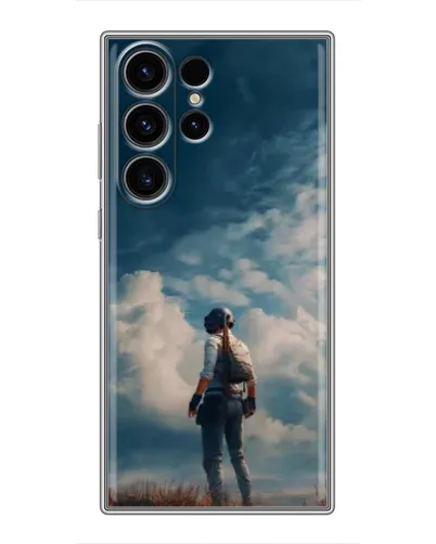 Чехол для Samsung Galaxy S23 Ultra с картинкой «Герой PUBG на скале»