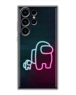 Чехол для Samsung Galaxy S23 Ultra с картинкой «Among Us неон-арт» Чехол для Samsung Galaxy S23 Ultra с картинкой «Among Us неон-арт»