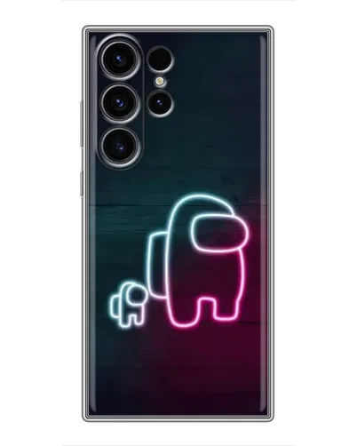 Чехол для Samsung Galaxy S23 Ultra с картинкой «Among Us неон-арт» Чехол для Samsung Galaxy S23 Ultra с картинкой «Among Us неон-арт»