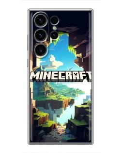 Чехол для Samsung Galaxy S23 Ultra с картинкой «Пещера Майнкрафт»